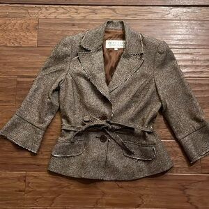 Trina Turk Raw Edge Bell Sleeve Blazer Size 8